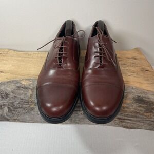 Rockport Mens 11 Leather Dress Shoes Lace Up Brown Office Evening Wedding Comfy‎